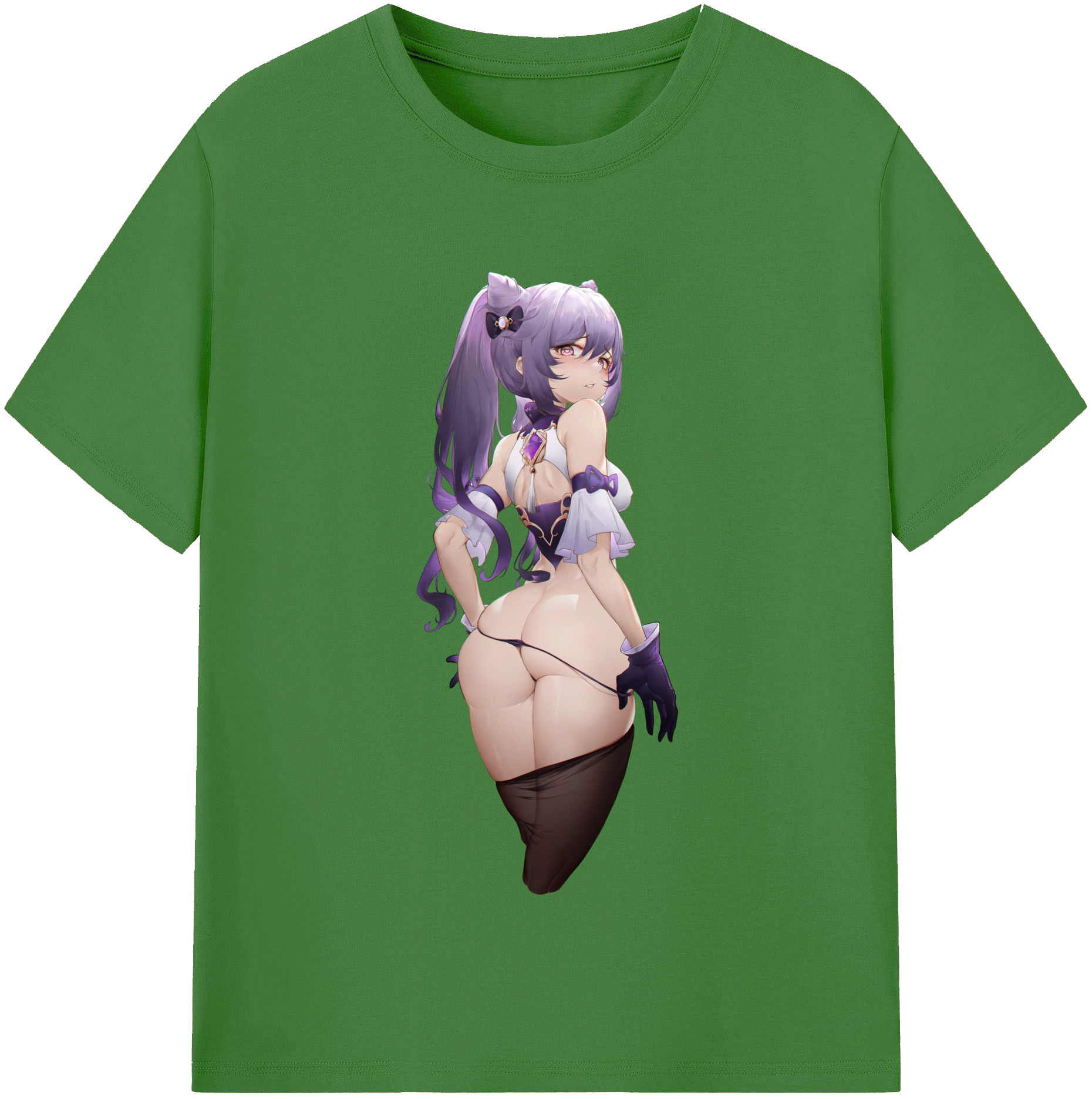 げんし神 刻晴 こくせい genshin Kokusei レディースカジュアルプリントTシャツ（綿100％）